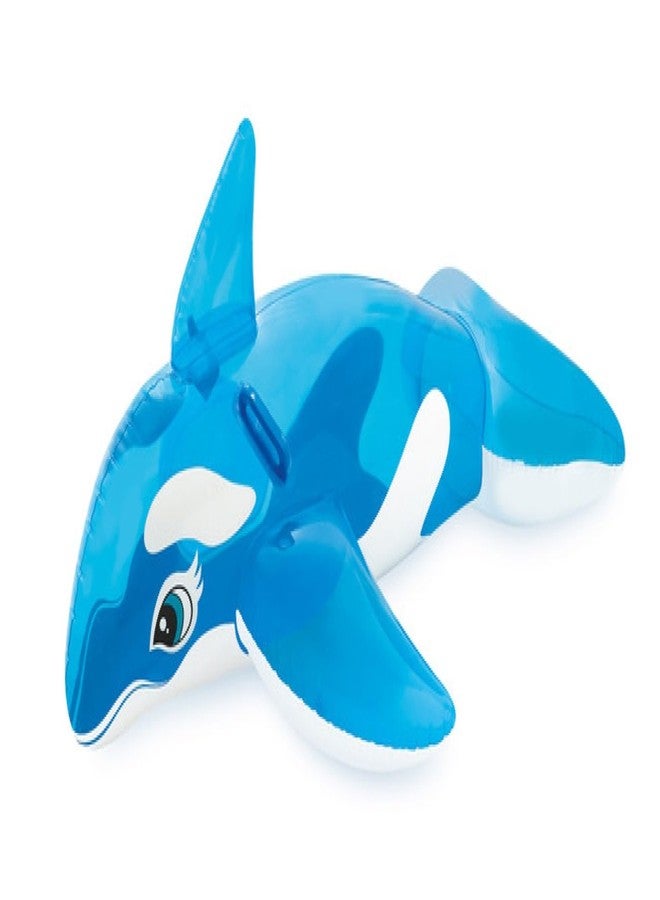 VWretails Inflatable Ride-On Swim Float for Kids, Childrens & Adults. Summer Fun Beach Floatie Perfect for Summer Water Adventures of Age 3+ (Lil-Whale Ride-On) - Image 1
